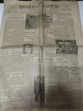 9 PERIÓDICOS DIARIO DE MADRID AÑO 1934