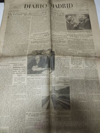 9 PERIÓDICOS DIARIO DE MADRID AÑO 1934