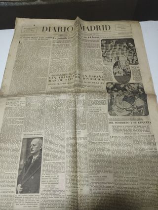9 PERIÓDICOS DIARIO DE MADRID AÑO 1934