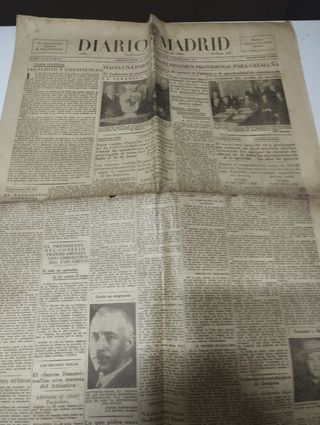 9 PERIÓDICOS DIARIO DE MADRID AÑO 1934