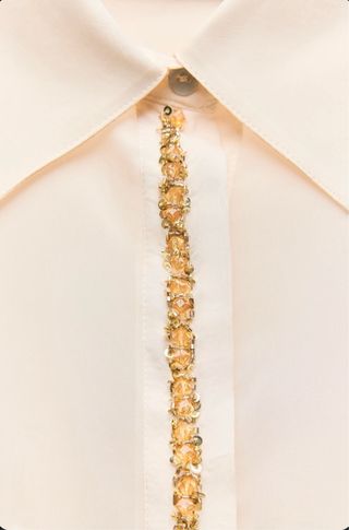 Blusa combinada lentejuelas