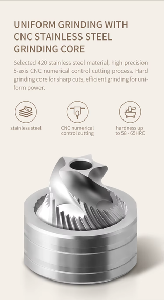 Moinho de café manual em aço inoxidável