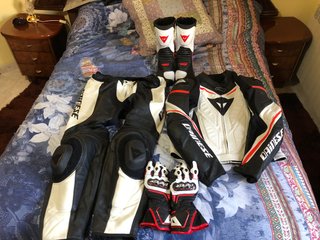Traje de moto cuero Chico