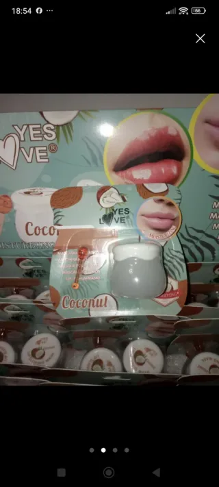 Mascarilla de Labios Cereza y coco