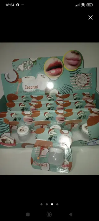 Mascarilla de Labios Cereza y coco