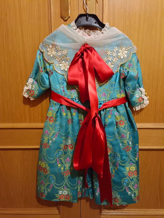 Traje fallera bebé azul