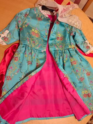 Traje fallera bebé azul