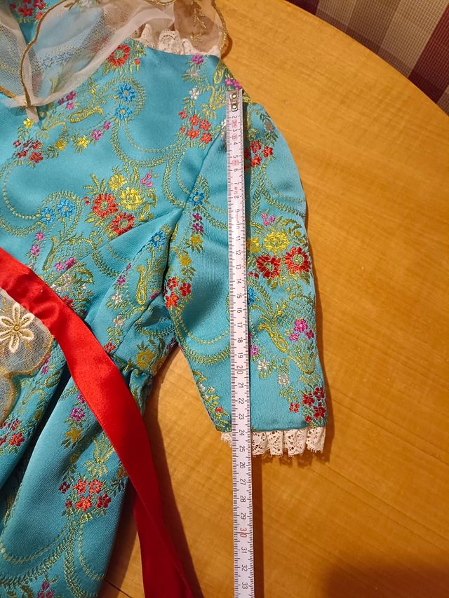 Traje fallera bebé azul