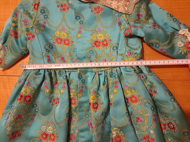 Traje fallera bebé azul