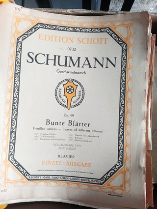 Partituras piano muy antiguas SCHOTT BOSWORTH RICO