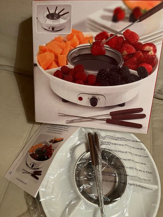 Juego fondue electrica de chocolate