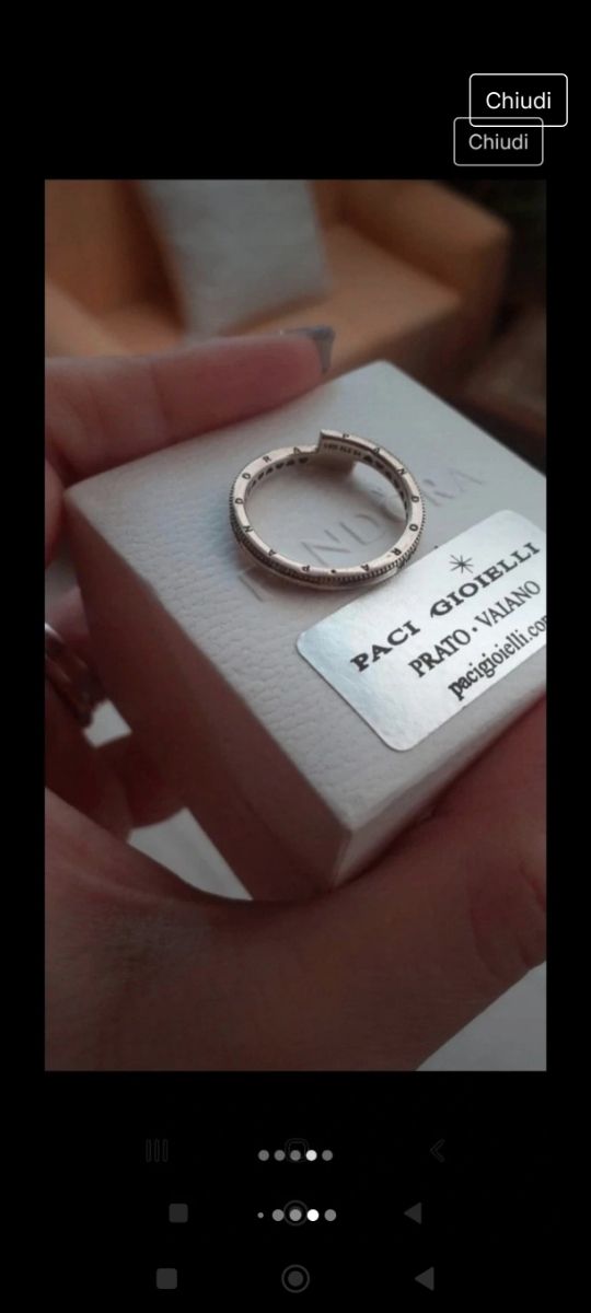 Anello spirale luminosa pandora