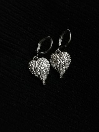 Pendientes alas corazón