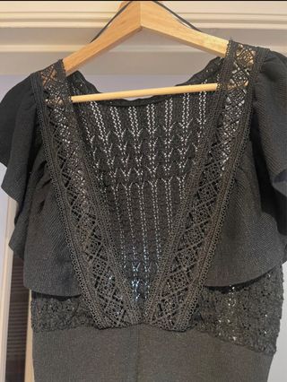 Crop top encaje con espalda descubierta Zara