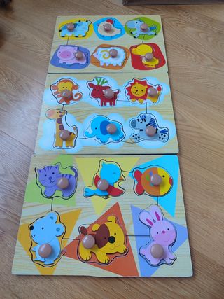 Pack de puzzles de madera +12 meses