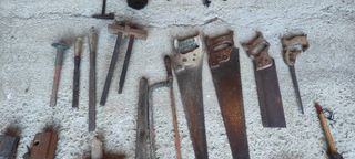 Lote herramientas antiguas de carpintero