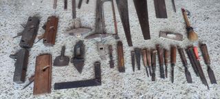 Lote herramientas antiguas de carpintero