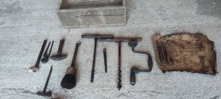 Lote herramientas antiguas de carpintero