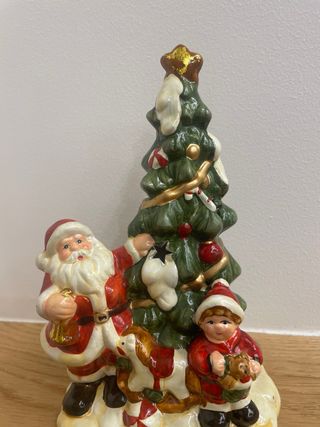 Porta candella con albero di natale