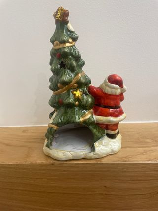 Porta candella con albero di natale
