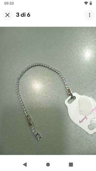 Bracci tennis uomo inox pietre bianche