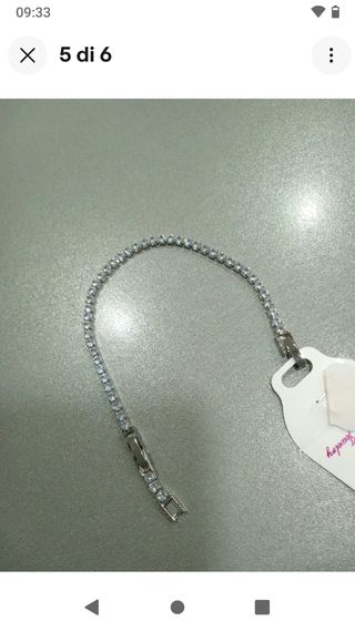 Bracci tennis uomo inox pietre bianche