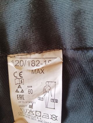 PANTALON DE TRABAJO NEGRO Y ROJO