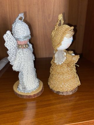 Angeli presepe natalizi fatti a mano ad uncinetto
