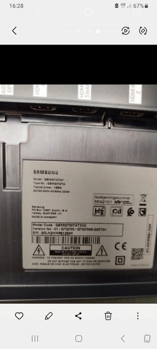 Tv samsung QE55Q700TAT recambios