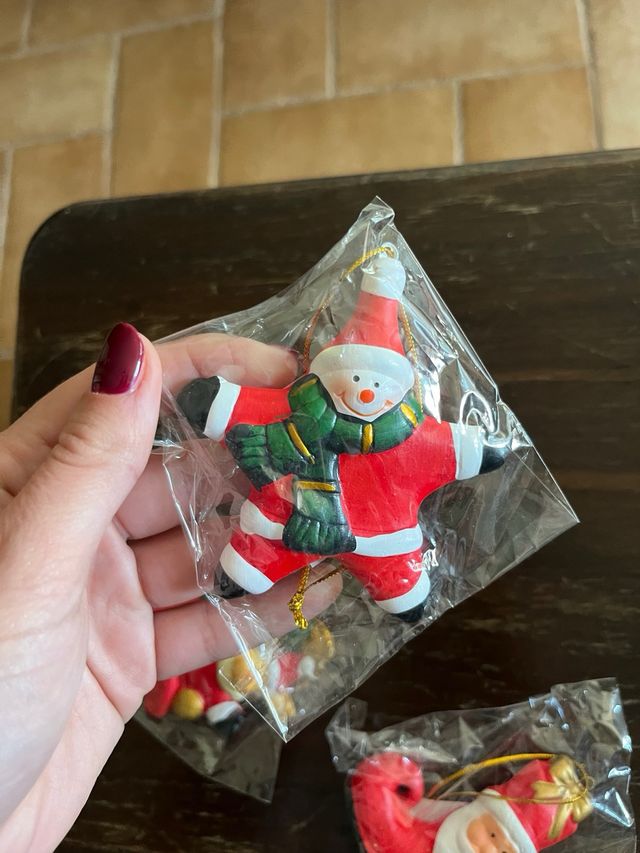 Set tre pezzi decori natalizi albero