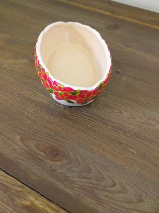 Piattino in ceramica vintage con motivi natalizi 