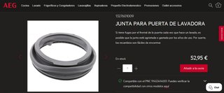 Junta Para Puerta Lavadora AEG