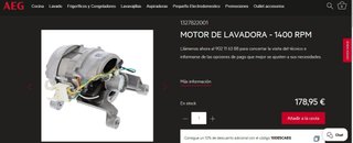 MOTOR LAVADORA AEG 91453414001