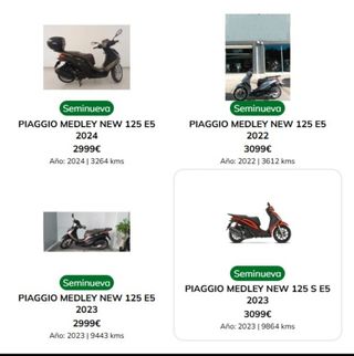 FLOTA PIAGGIO MEDLEY 125 km0