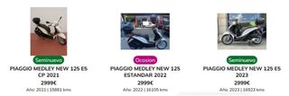 FLOTA PIAGGIO MEDLEY 125 km0