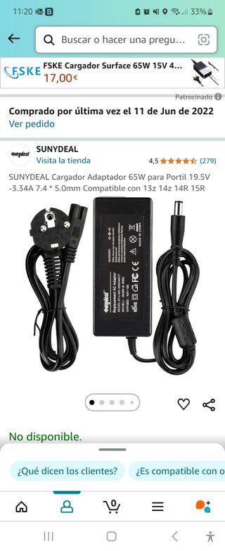 Cargador de  portatil