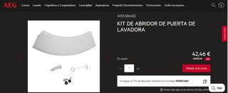 Kit abridor lavadora AEG