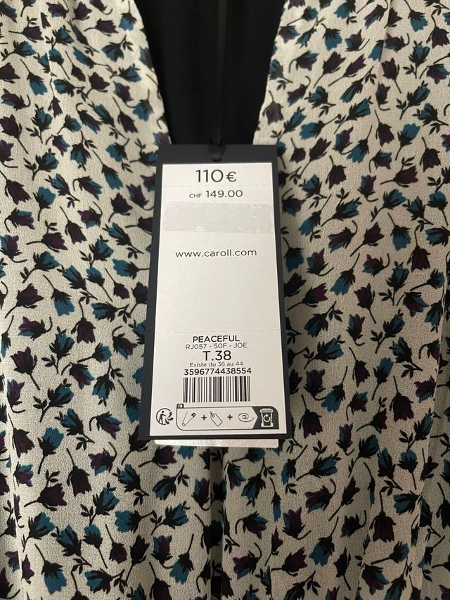 Vestido estampado flores Caroll Paris 