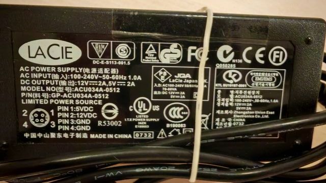 LACIE Adaptador de corriente Transformados para HD