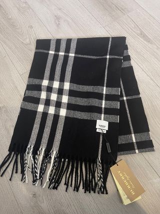 sciarpa check burberry in cashmere