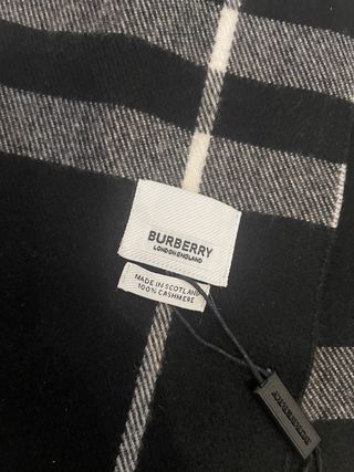 sciarpa check burberry in cashmere