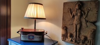 Lampara,cesta vintage.35€