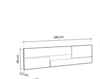 Cabecero 260x60 Dormitorio Con Led