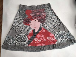 Falda estampada mujer