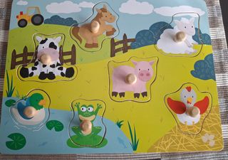 Puzzle/ rompecabezas Bebes y niños/as. De madera.