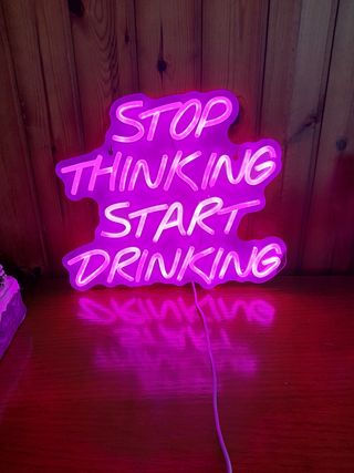 Insegna luminosa rosa