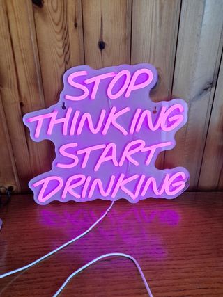 Insegna luminosa rosa