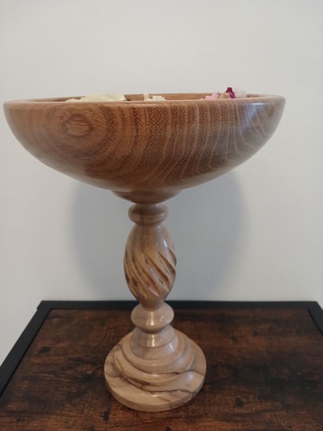 VELA CUENCO DE MADERA