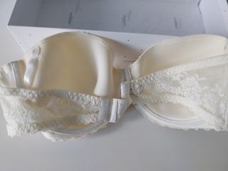 Sujetador natural tul bordado 100