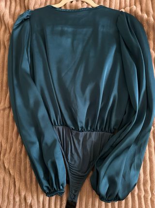 Camicia body verde ottanio